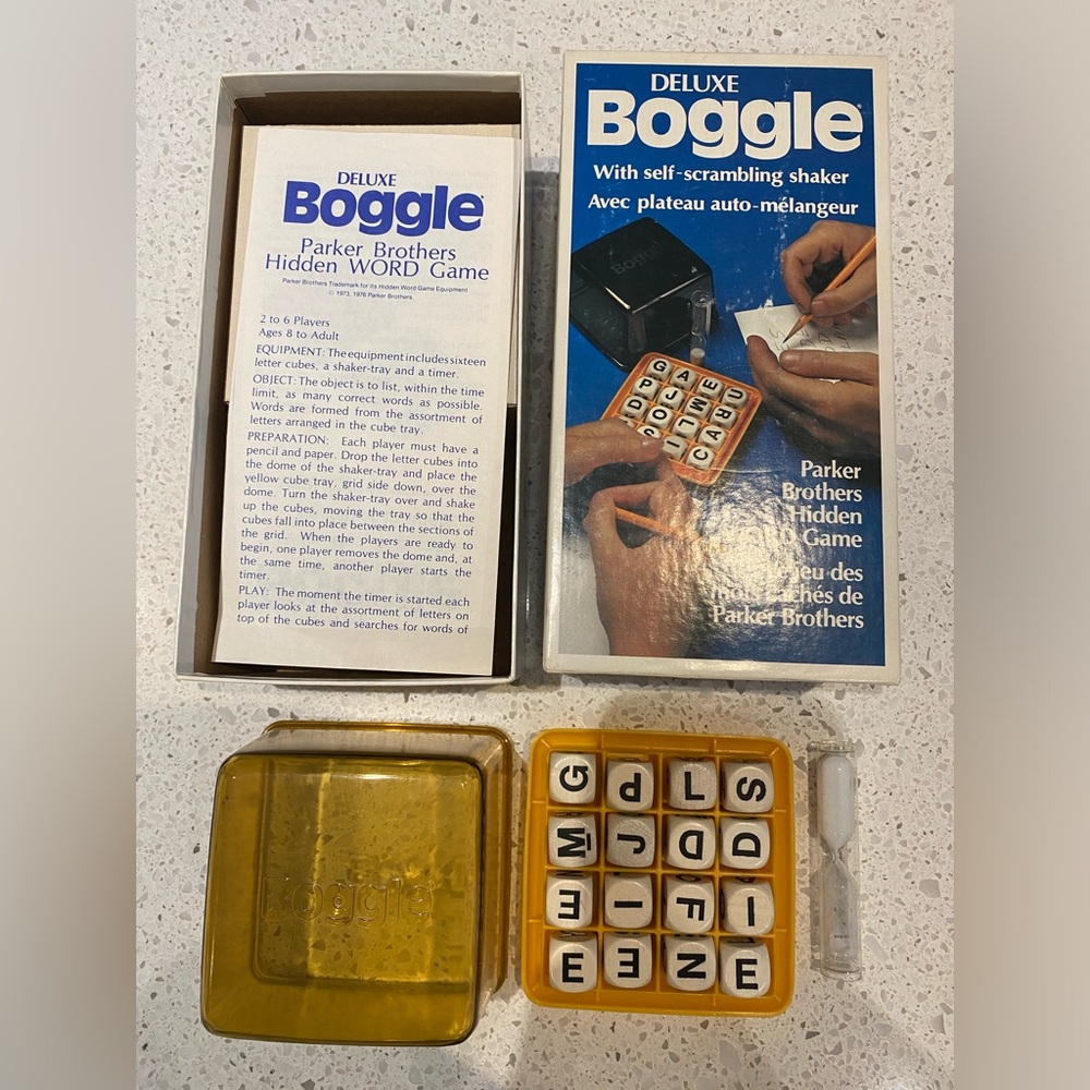 Vintage Deluxe Boggle Game, 1976